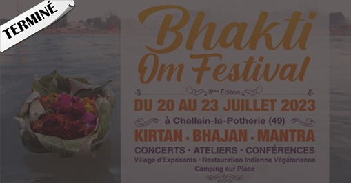 Photo indiquant que l'événement du Bhakti Om Festival est terminé