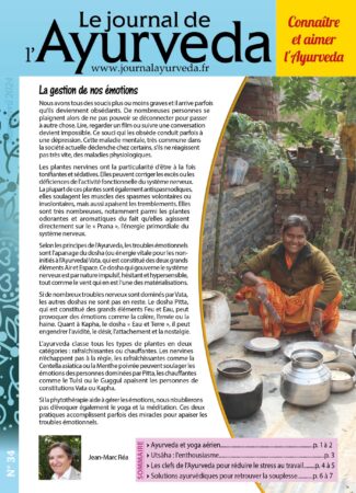 Photo de la couverture du journal n°34 du Journal de l'Ayurveda.