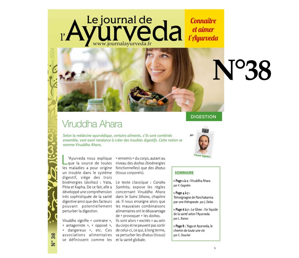 couverture du journal de l'ayurveda n°37